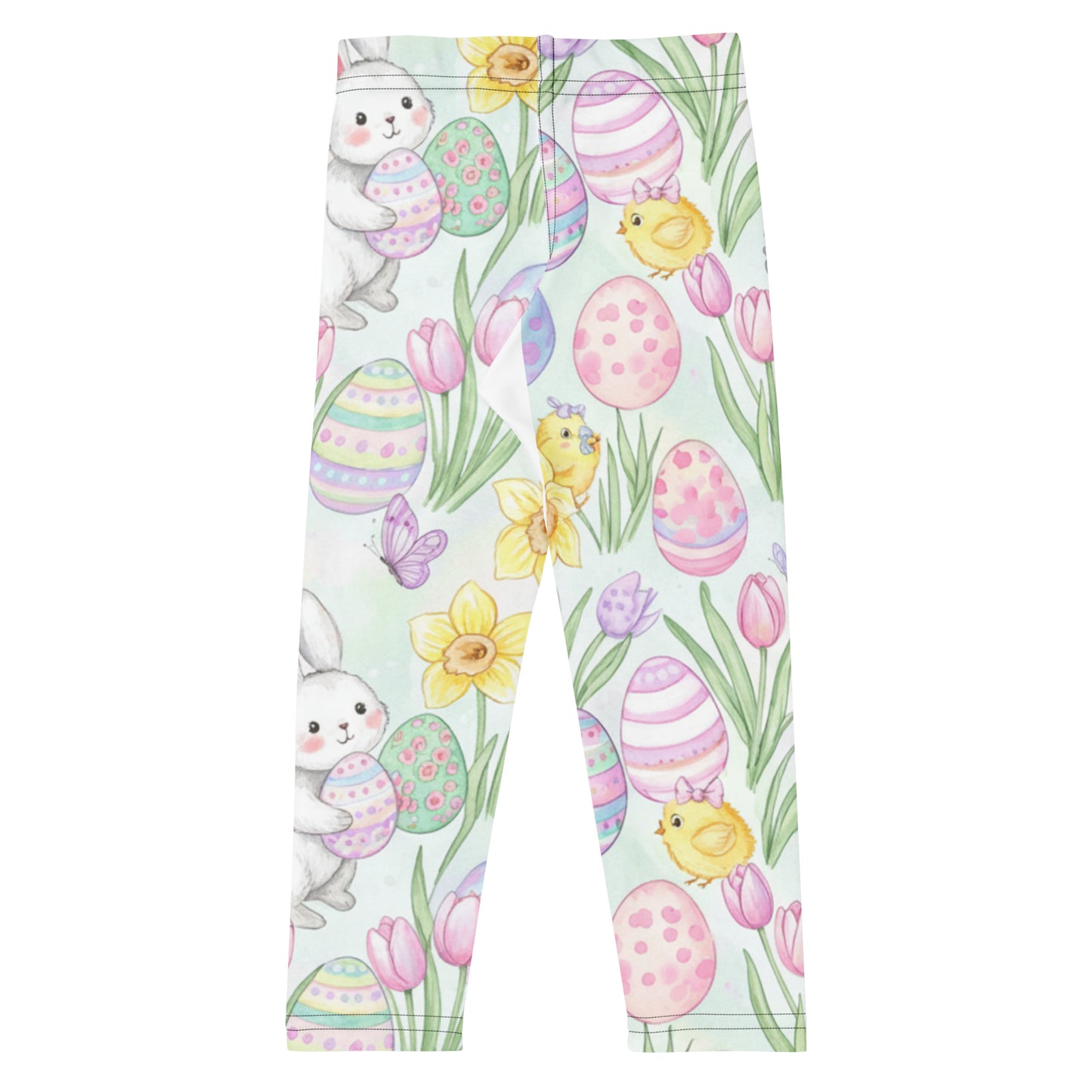 Kids Easter Bunny Leggings – Cute Girls Spring All-Over Print Toddler Leggings for Easter & Playdates 7