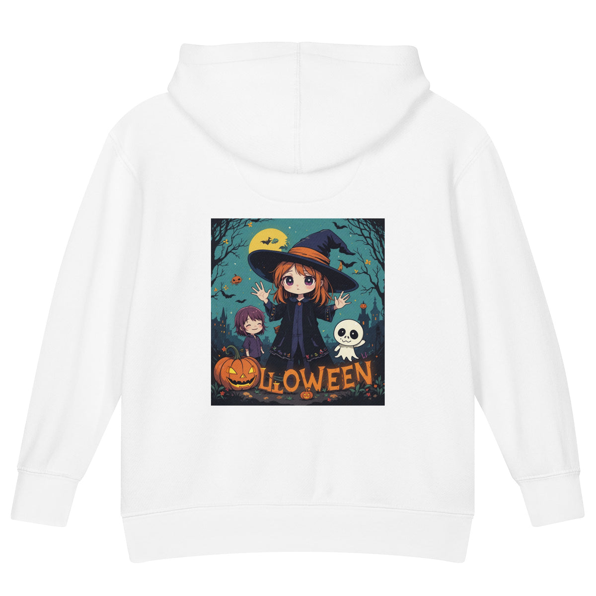 Toddler fleece pullover hoodie white