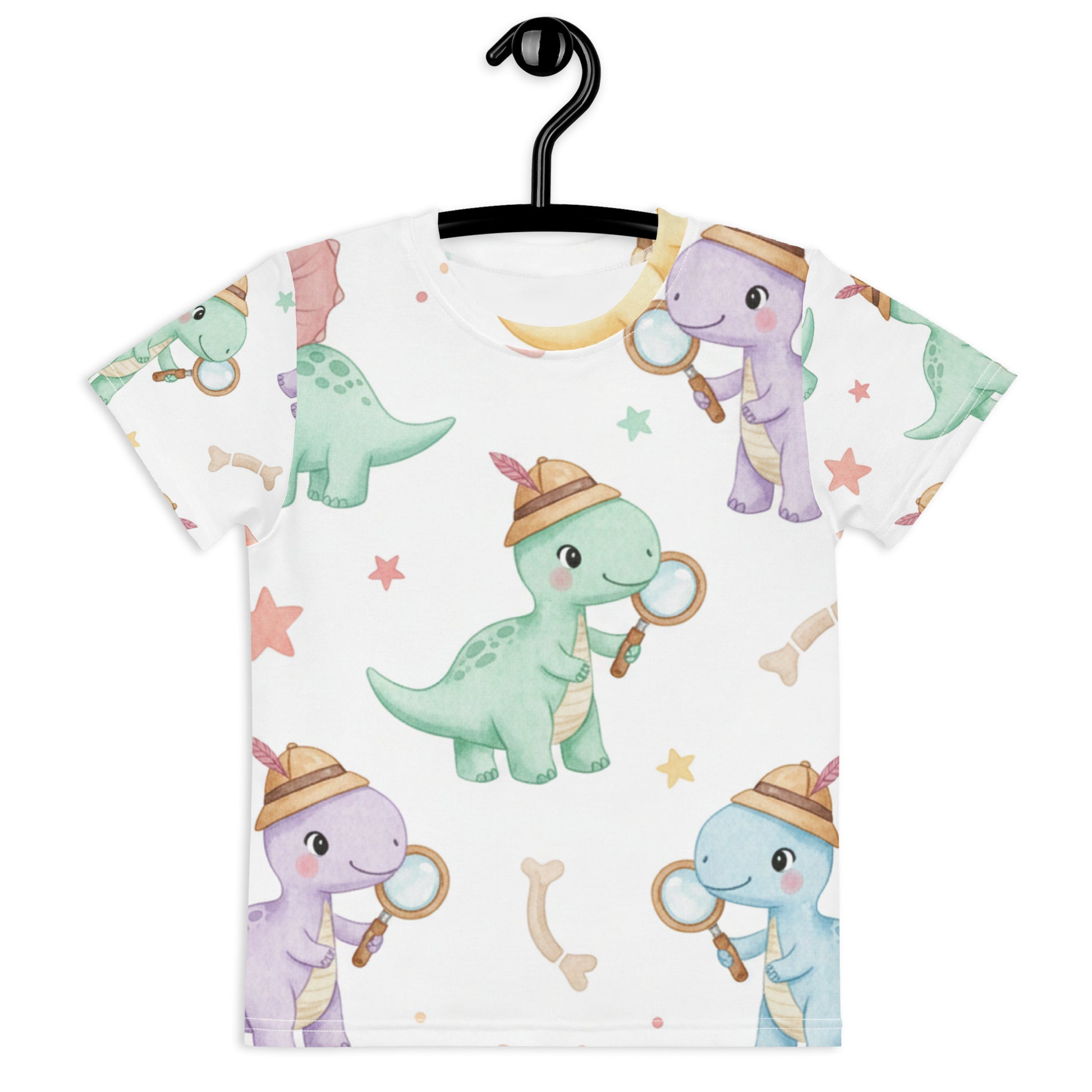 Kids Explorer Dinosaur T-Shirt – Cute Boys & Girls Adventure Dino All-Over Print Tee for Playdates & School 7