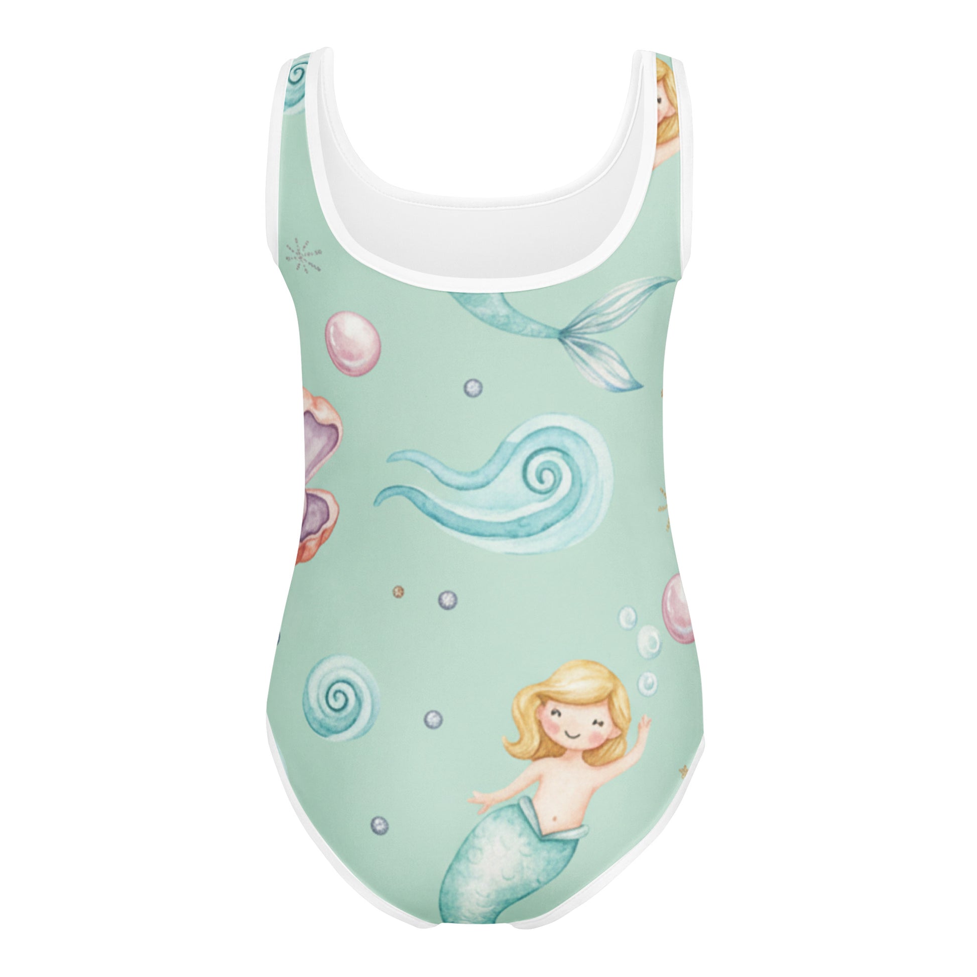 Girls Kawaii Animal Swimsuit – Cute Kids One-Piece Mint Summer Swimwear 7