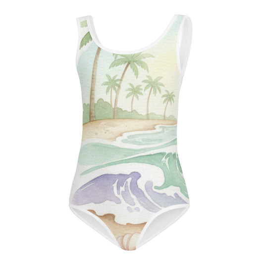 Girls All-Over Print Kids Swimsuit – Cute One-Piece Summer Swimwear for Toddlers & Kids 7