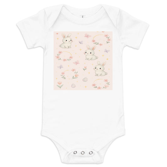 Baby Short Sleeve One Piece – Soft 100% Cotton Printed Onesie for Newborns & Infants | Everyday Baby Essential 12-18m