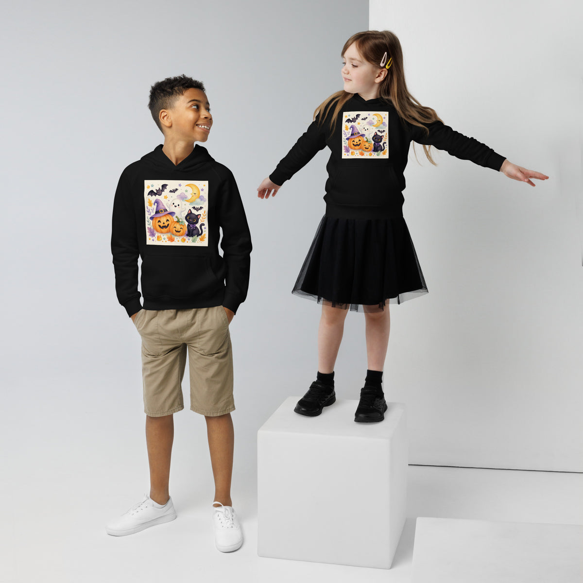 Kids eco hoodie Burnt orange
