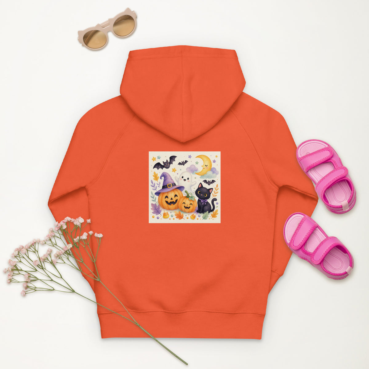 Kids eco hoodie Burnt orange