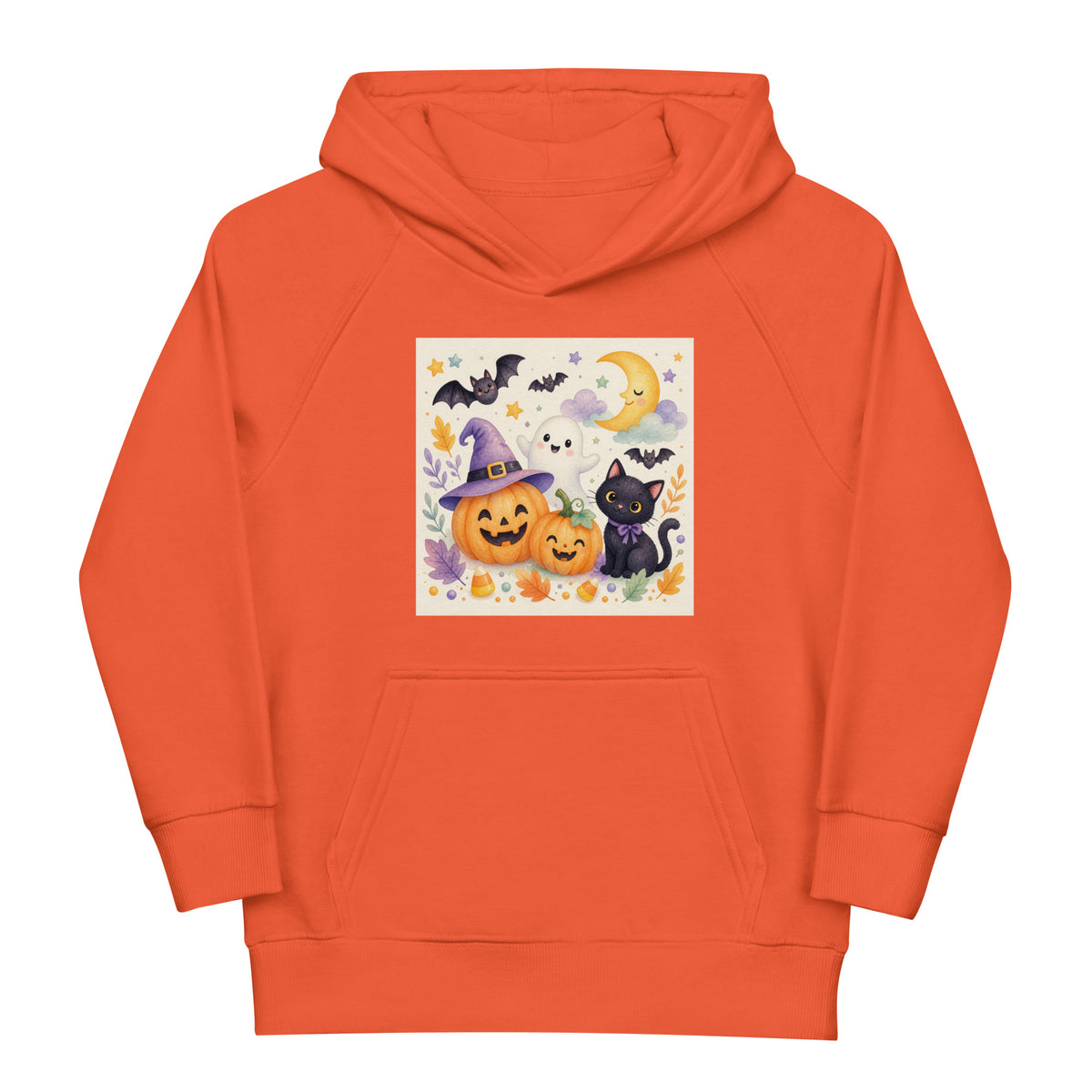 Kids eco hoodie Burnt orange