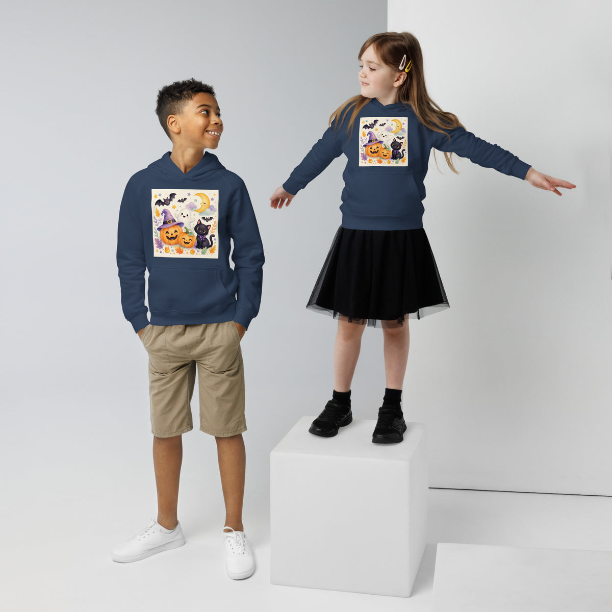 Kids eco hoodie Burnt orange