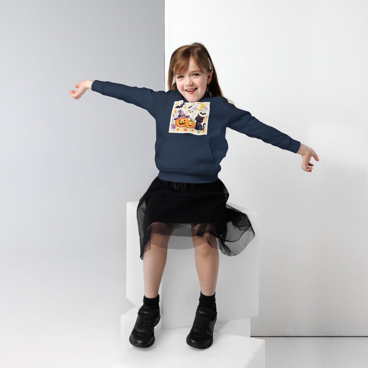 Kids eco hoodie French Navy
