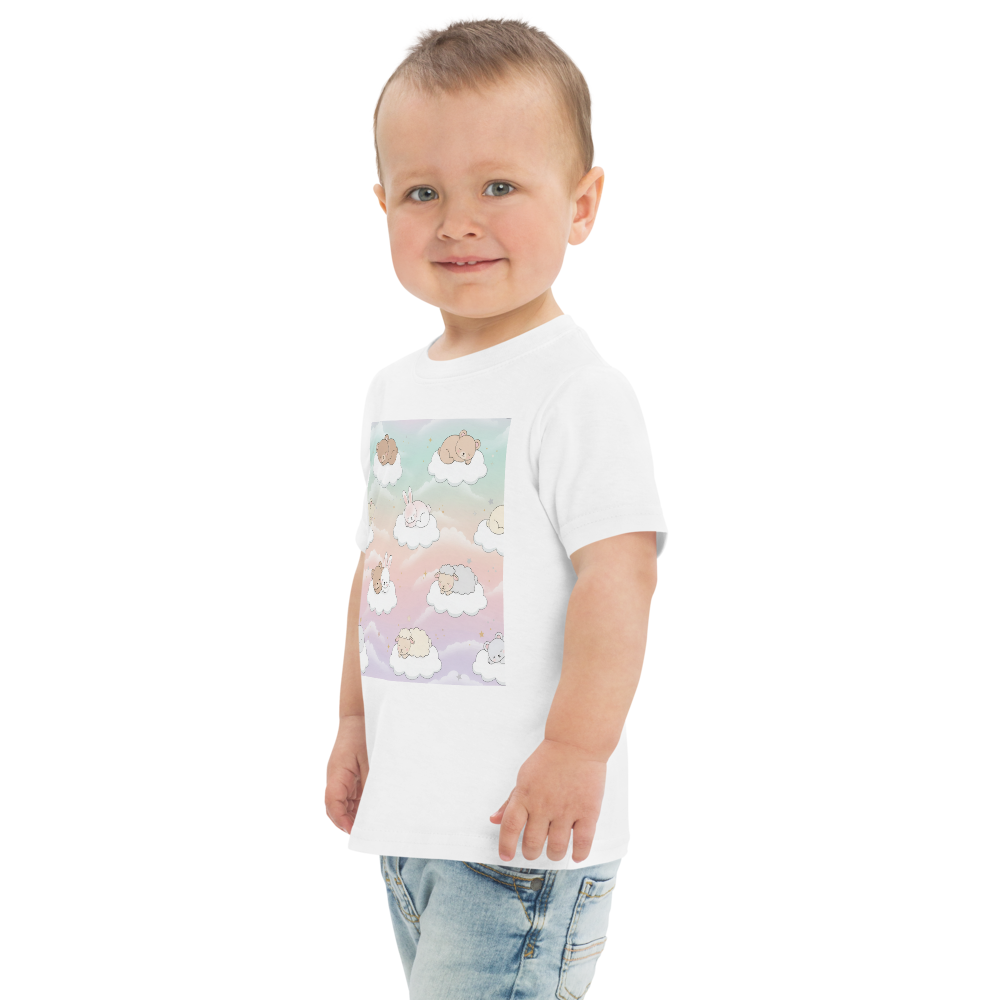 Toddler T-Shirt – Cloud Print Soft Cotton Tee for Boys & Girls