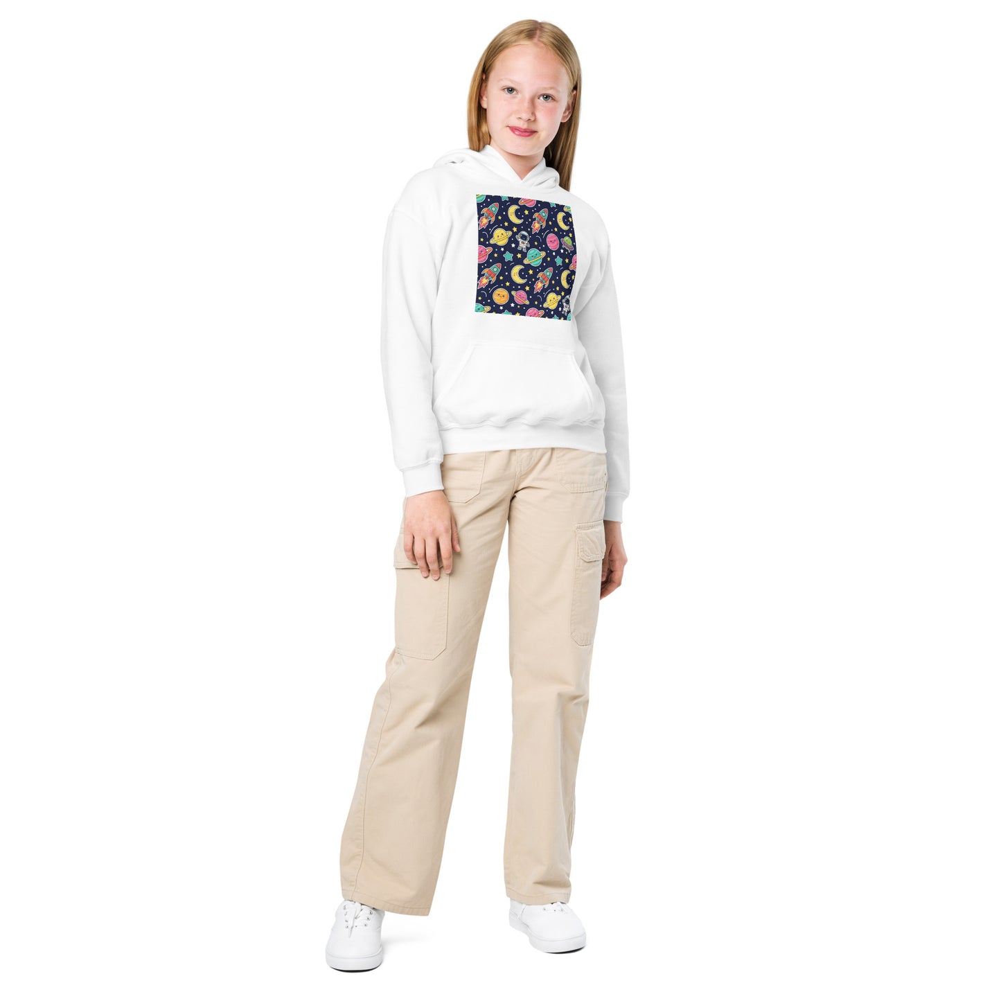 Classic Youth Fleece Hoodie – Soft Cotton-Poly Blend Kids Pullover for School, Sports & Everyday Wear XL