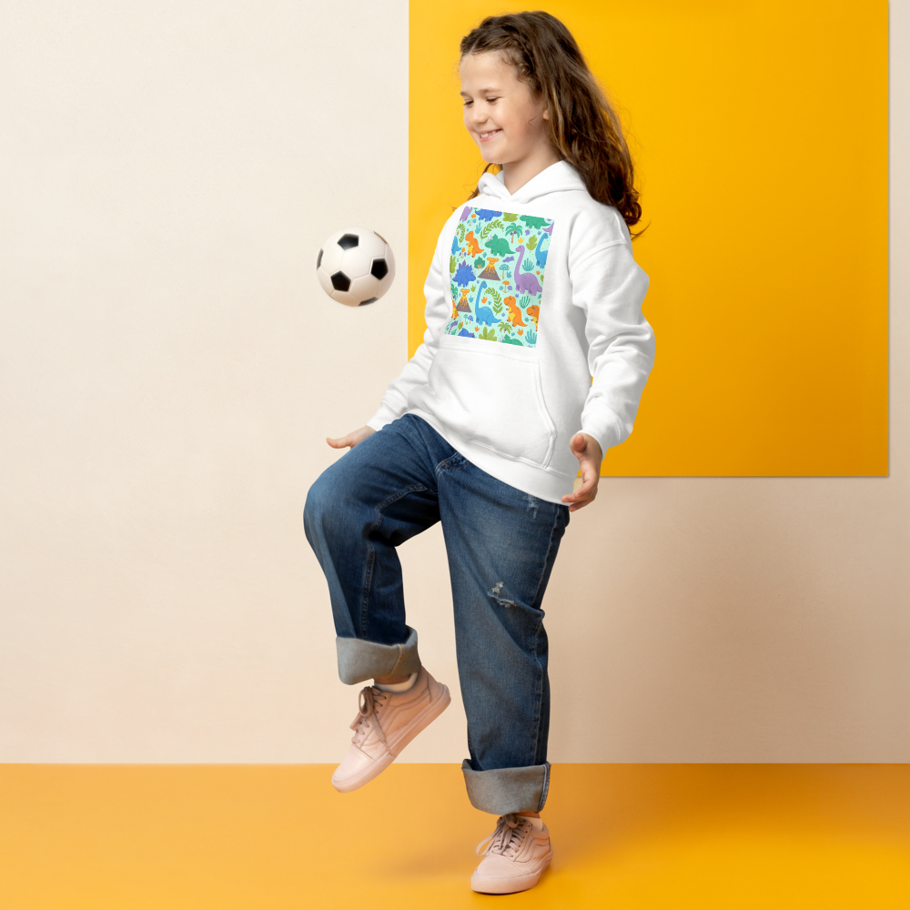 Kids Hoodie – Jungle Animal Print Fleece Pullover for Boys & Girls